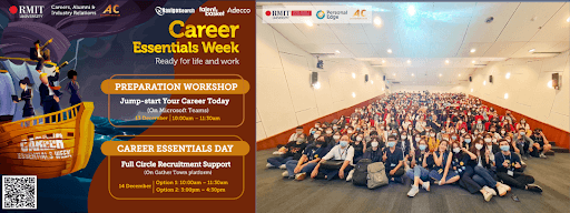 Activity: With RMIT Careers, Alumni & Industry Relations, organize a series of Career Development seminars
